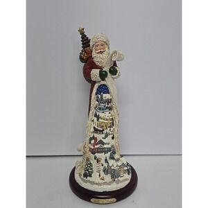 Thomas Kinkade The Night Before Christmas Santa Figurine Bradford Exchange COA